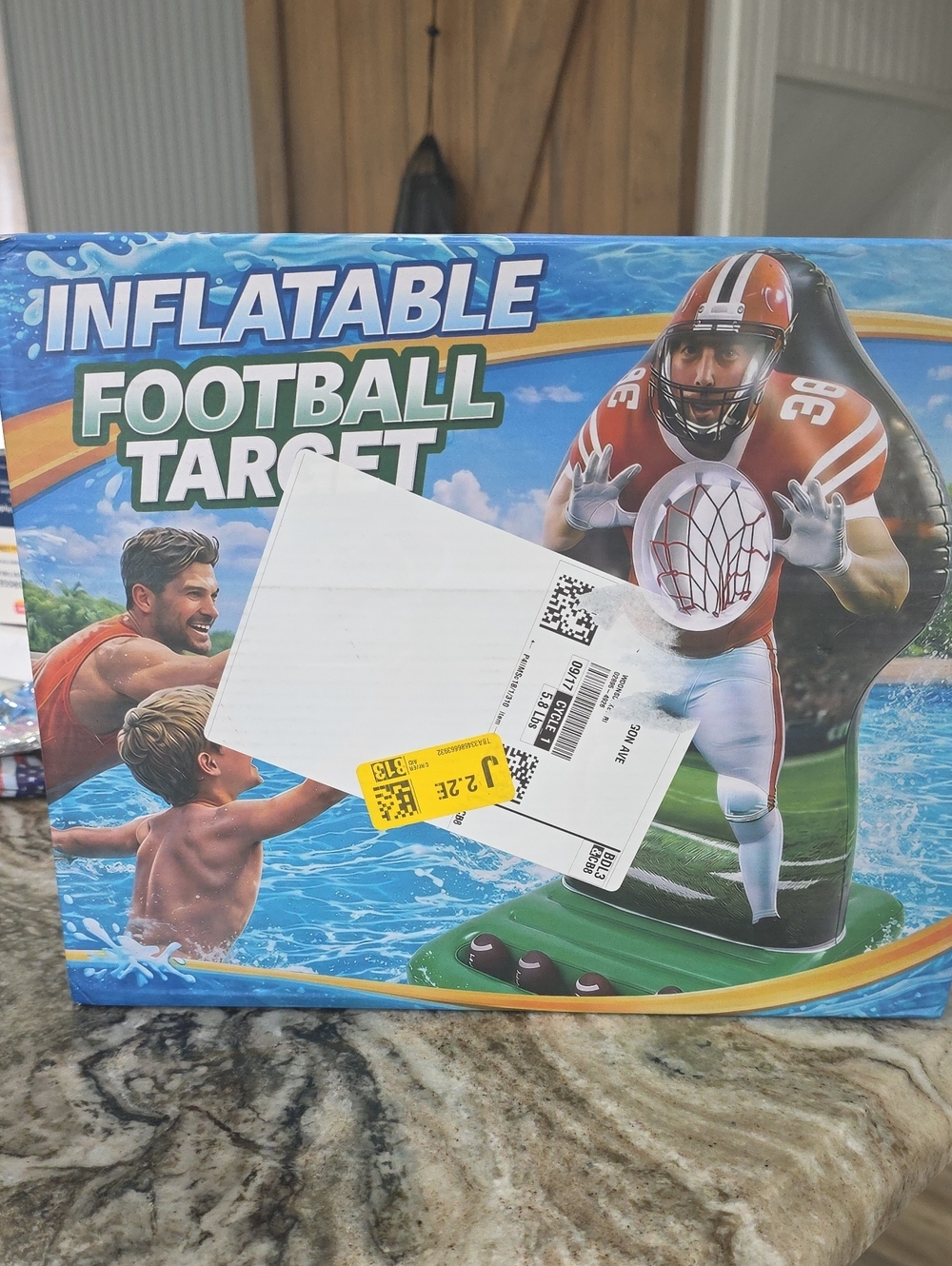 Inflatable Football Target Game - Orange and White